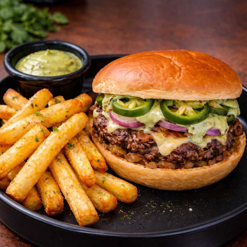 Latin Smokestack Burger.