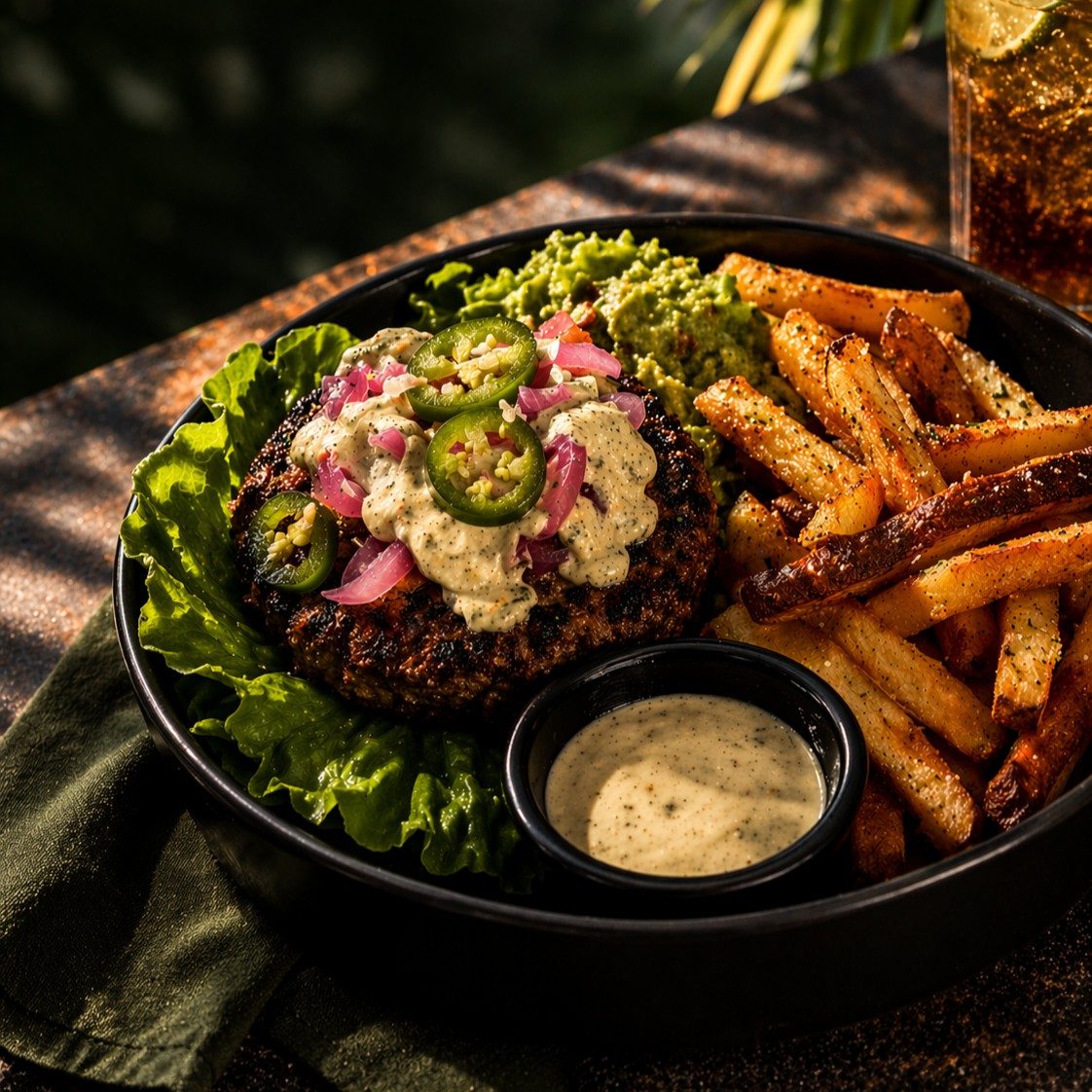 Plantain & Grain Burger.
