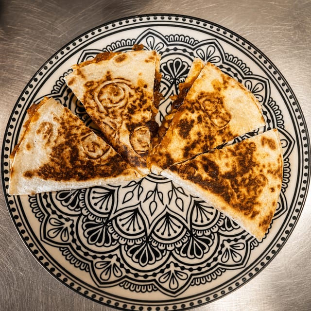 Creamy Pumpkin Quesadilla.