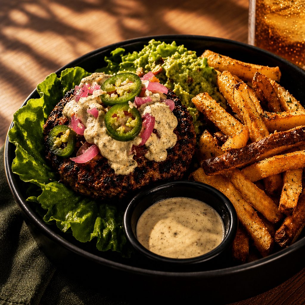 Plantain & Grain Burger.