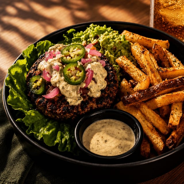 Plantain & Grain Burger.